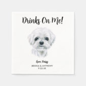 Serviette En Papier Chien Mariage Cocktail serviettes (Devant)