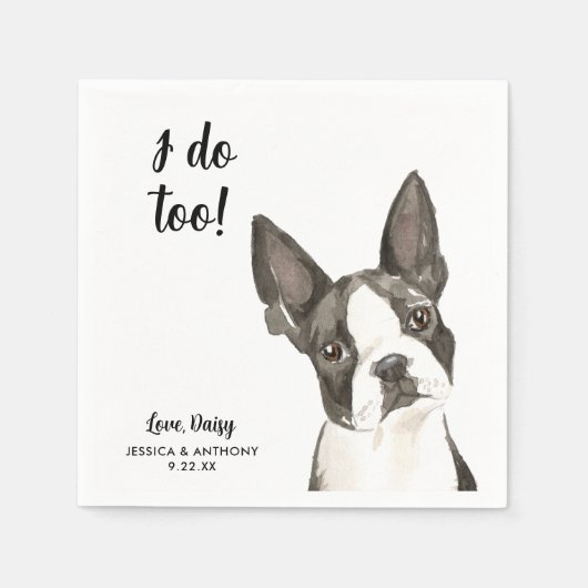Serviette En Papier Chien Mariage Cocktail serviettes (Devant)