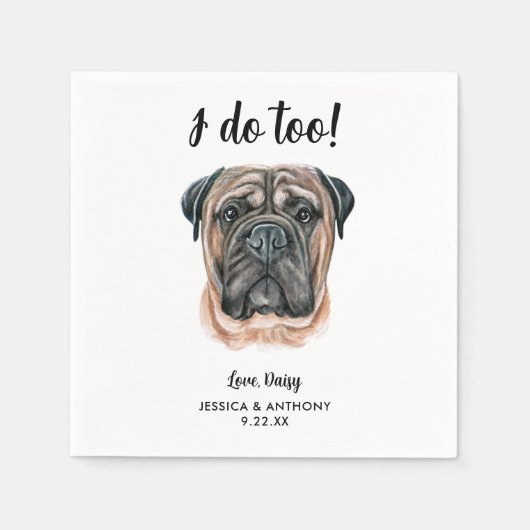 Serviette En Papier Chien Mariage Cocktail serviettes (Devant)