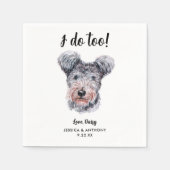 Serviette En Papier Chien Mariage Cocktail serviettes (Devant)