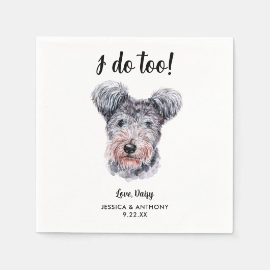 Serviette En Papier Chien Mariage Cocktail serviettes (Devant)