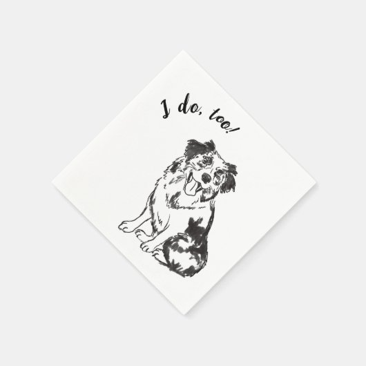Serviette En Papier Chien Mariage Cocktail serviettes (Coin)