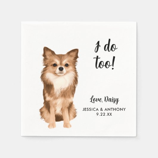 Serviette En Papier Chien Mariage Cocktail serviettes (Devant)