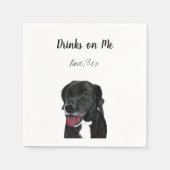 Serviette En Papier Chien Mariage Cocktail serviettes (Devant)