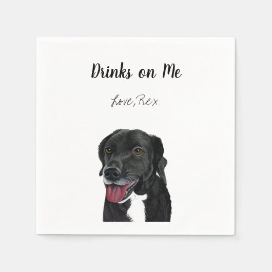 Serviette En Papier Chien Mariage Cocktail serviettes (Devant)