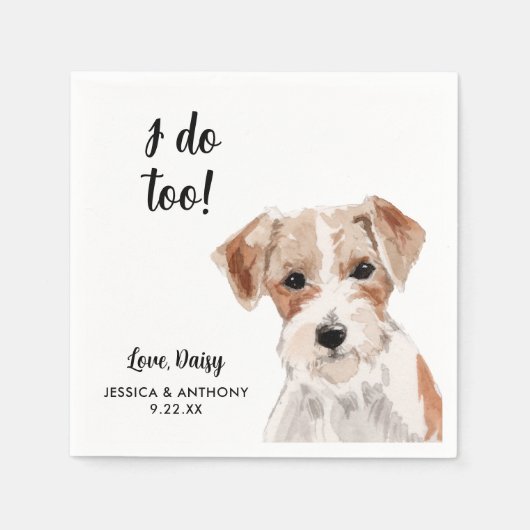 Serviette En Papier Chien Mariage Cocktail serviettes (Devant)