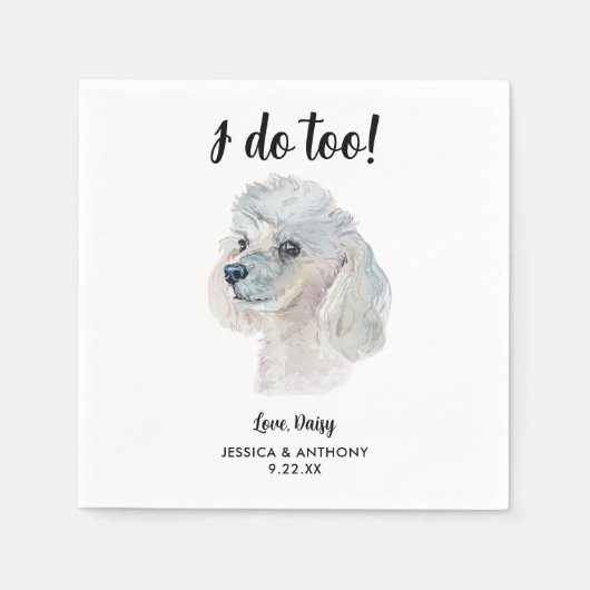 Serviette En Papier Chien Mariage Cocktail serviettes (Devant)