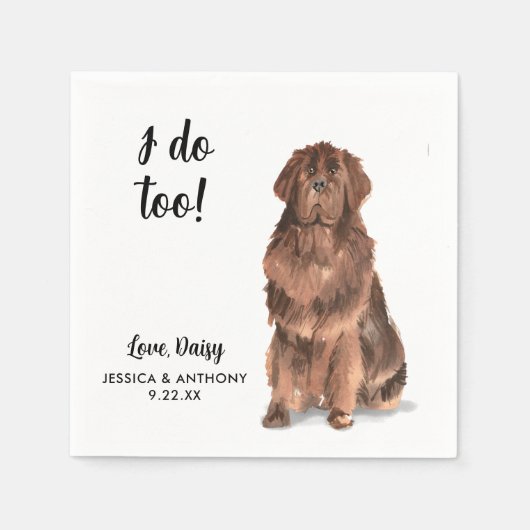 Serviette En Papier Chien Mariage Cocktail serviettes (Devant)