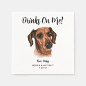 Serviette En Papier Chien Mariage Cocktail serviettes (Devant)