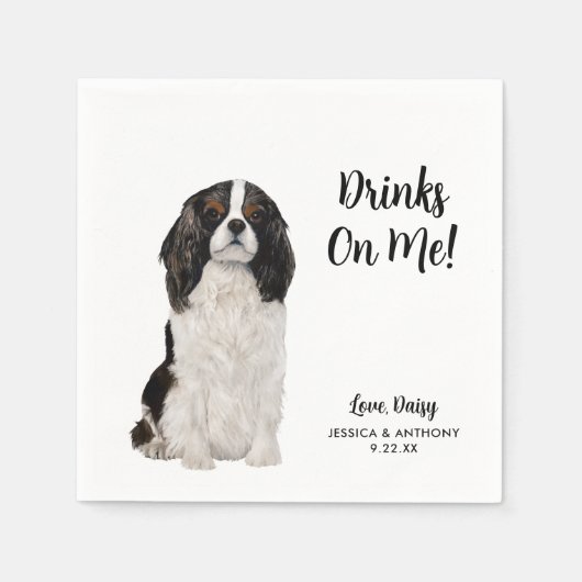 Serviette En Papier Chien Mariage Cocktail serviettes (Devant)