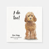 Serviette En Papier Chien Mariage Cocktail serviettes (Devant)