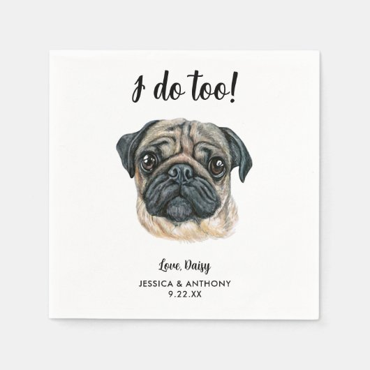 Serviette En Papier Chien Mariage Cocktail serviettes (Devant)