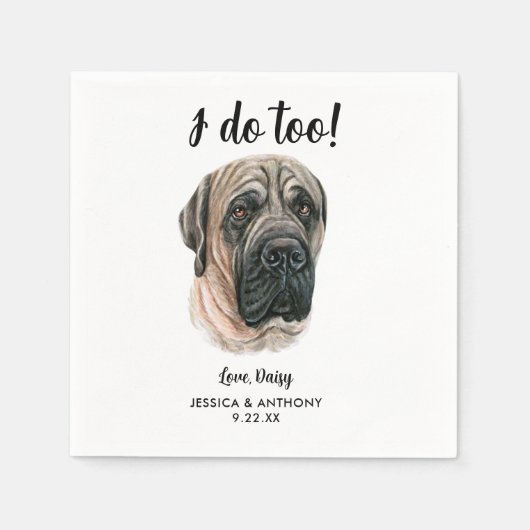 Serviette En Papier Chien Mariage Cocktail serviettes (Devant)