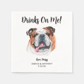 Serviette En Papier Chien Mariage Cocktail serviettes (Devant)