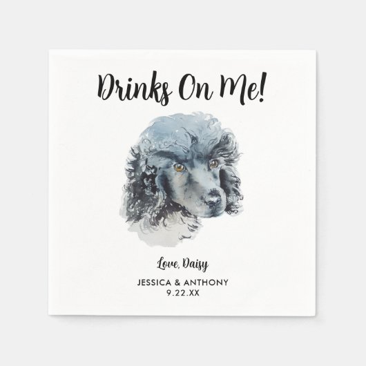 Serviette En Papier Chien Mariage Cocktail serviettes (Devant)