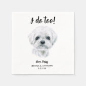 Serviette En Papier Chien Mariage Cocktail serviettes (Devant)