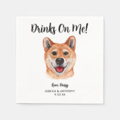 Serviette En Papier Chien Mariage Cocktail serviettes (Devant)