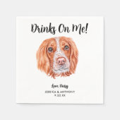 Serviette En Papier Chien Mariage Cocktail serviettes (Devant)