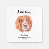 Serviette En Papier Chien Mariage Cocktail serviettes (Devant)