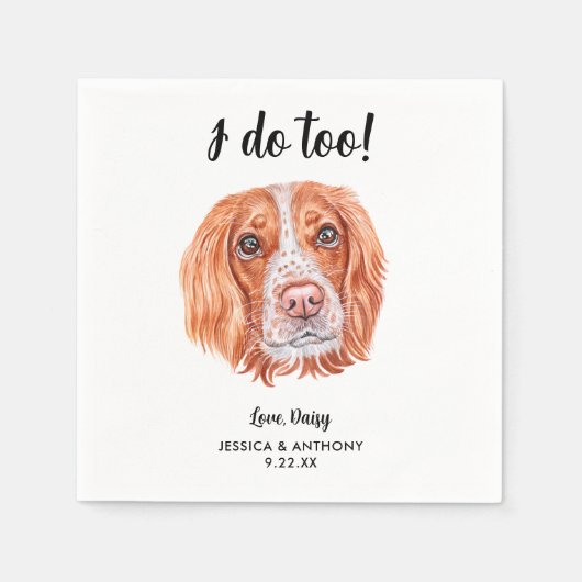 Serviette En Papier Chien Mariage Cocktail serviettes (Devant)