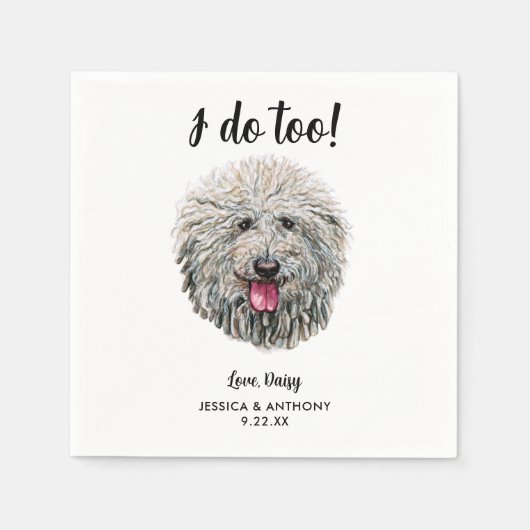 Serviette En Papier Chien Mariage Cocktail serviettes (Devant)