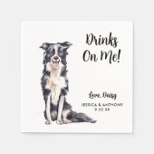 Serviette En Papier Chien Mariage Cocktail serviettes (Devant)