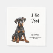 Serviette En Papier Chien Mariage Cocktail serviettes (Devant)