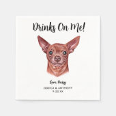 Serviette En Papier Chien Mariage Cocktail serviettes (Devant)