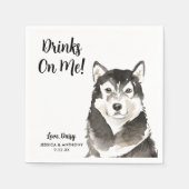 Serviette En Papier Chien Mariage Cocktail serviettes (Devant)