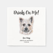 Serviette En Papier Chien Mariage Cocktail serviettes (Devant)