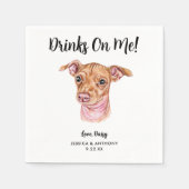 Serviette En Papier Chien Mariage Cocktail serviettes (Devant)