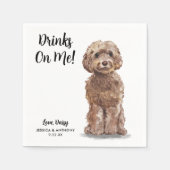 Serviette En Papier Chien Mariage Cocktail serviettes (Devant)