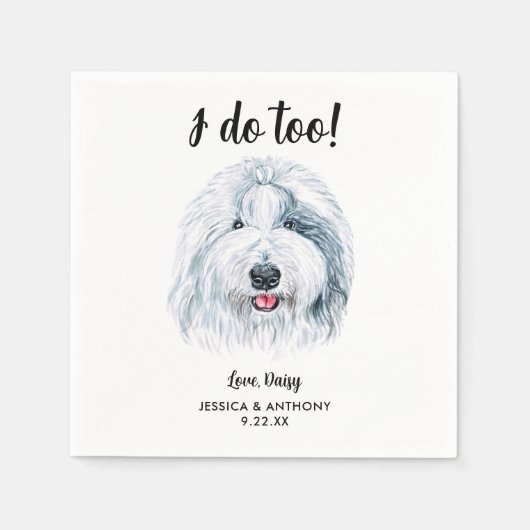 Serviette En Papier Chien Mariage Cocktail serviettes (Devant)