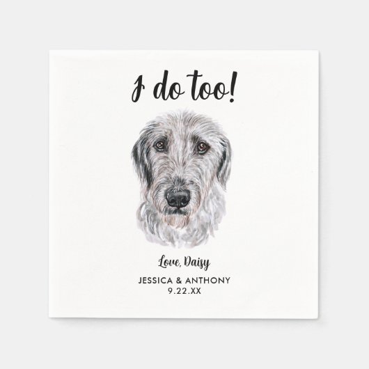 Serviette En Papier Chien Mariage Cocktail serviettes (Devant)