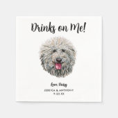 Serviette En Papier Chien Mariage Cocktail serviettes (Devant)
