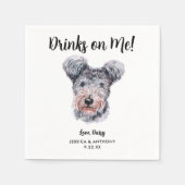 Serviette En Papier Chien Mariage Cocktail serviettes (Devant)