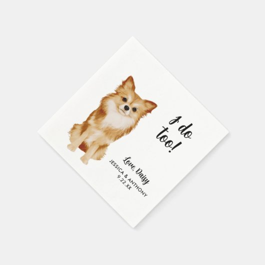 Serviette En Papier Chien Mariage Cocktail serviettes (Coin)