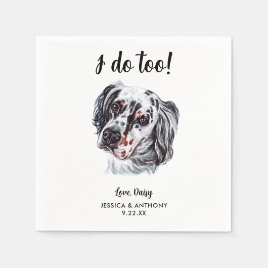 Serviette En Papier Chien Mariage Cocktail serviettes (Devant)