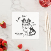 Serviette En Papier Chien Mariage Cocktail serviettes (En situation)