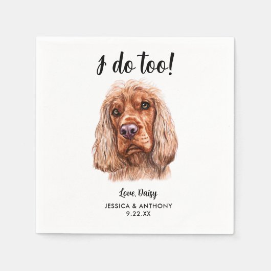 Serviette En Papier Chien Mariage Cocktail serviettes (Devant)