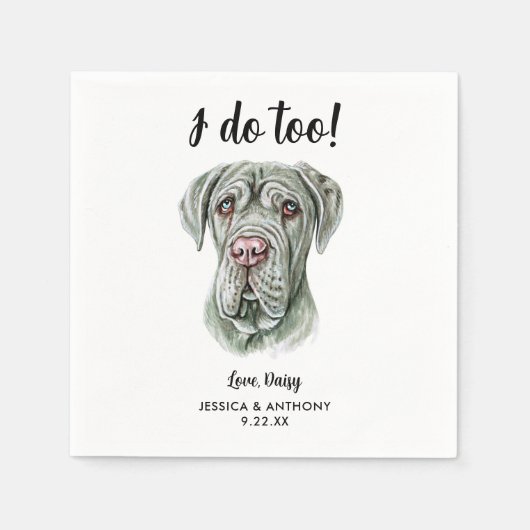 Serviette En Papier Chien Mariage Cocktail serviettes (Devant)