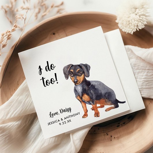 Serviette En Papier Chien Mariage Cocktail serviettes