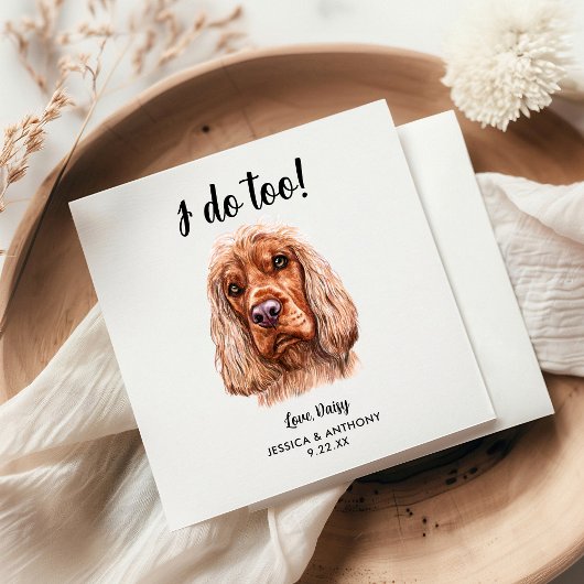 Serviette En Papier Chien Mariage Cocktail serviettes