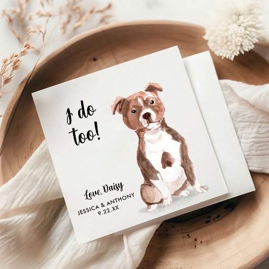 Serviette En Papier Chien Mariage Cocktail serviettes