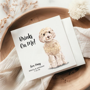 Serviette En Papier Chien Mariage Cocktail serviettes