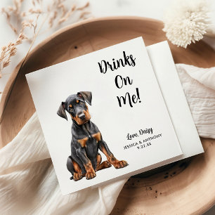 Serviette En Papier Chien Mariage Cocktail serviettes