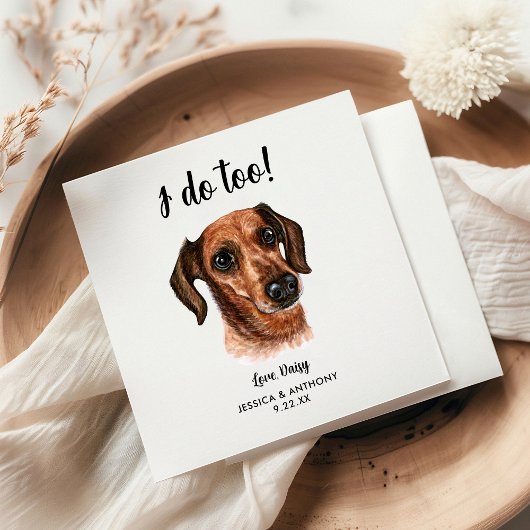 Serviette En Papier Chien Mariage Cocktail serviettes