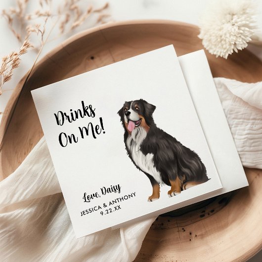 Serviette En Papier Chien Mariage Cocktail serviettes