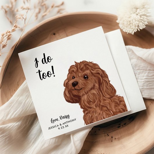 Serviette En Papier Chien Mariage Cocktail serviettes