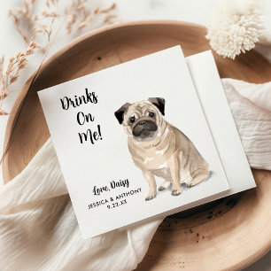 Serviette En Papier Chien Mariage Cocktail serviettes